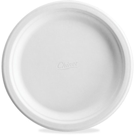 Huhtamaki Dinner Plates, Paper, Round, 8-3/4in, White, 4PK HUH21227CT
